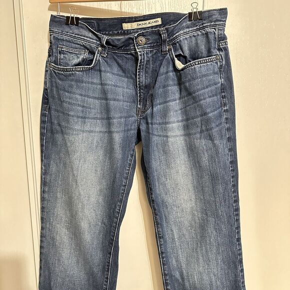 DKNY Men’s Jeans Denim Jeans 32x32 Straight Relaxed Distressed Y2K - Picture 3 of 11